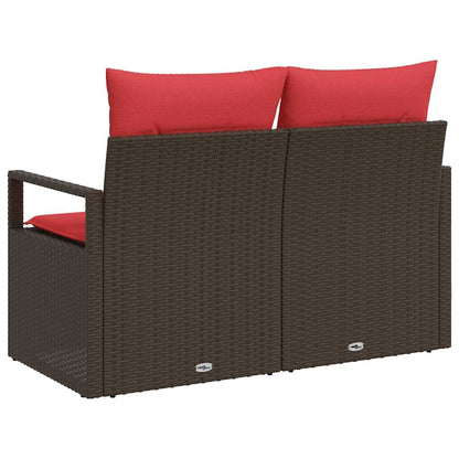 Divano da giardino con cuscino 120 x 62 x 69 cm. polyrattan | homemem39