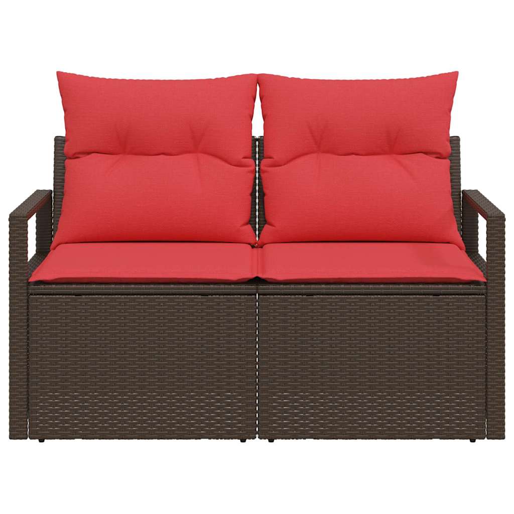 Divano da giardino con cuscino 120 x 62 x 69 cm. polyrattan | homemem39