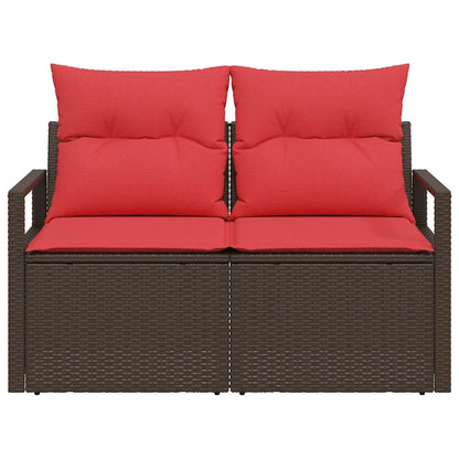 Divano da giardino con cuscino 120 x 62 x 69 cm. polyrattan | homemem39