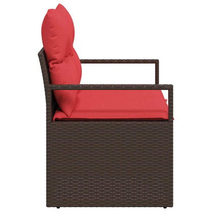 Divano da giardino con cuscino 120 x 62 x 69 cm. polyrattan | homemem39
