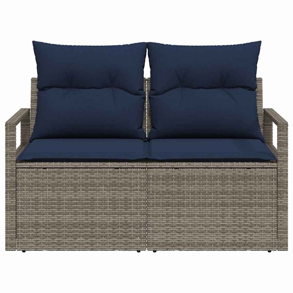 Divano da giardino con cuscino 120 x 62 x 69 cm. polyrattan | homemem39