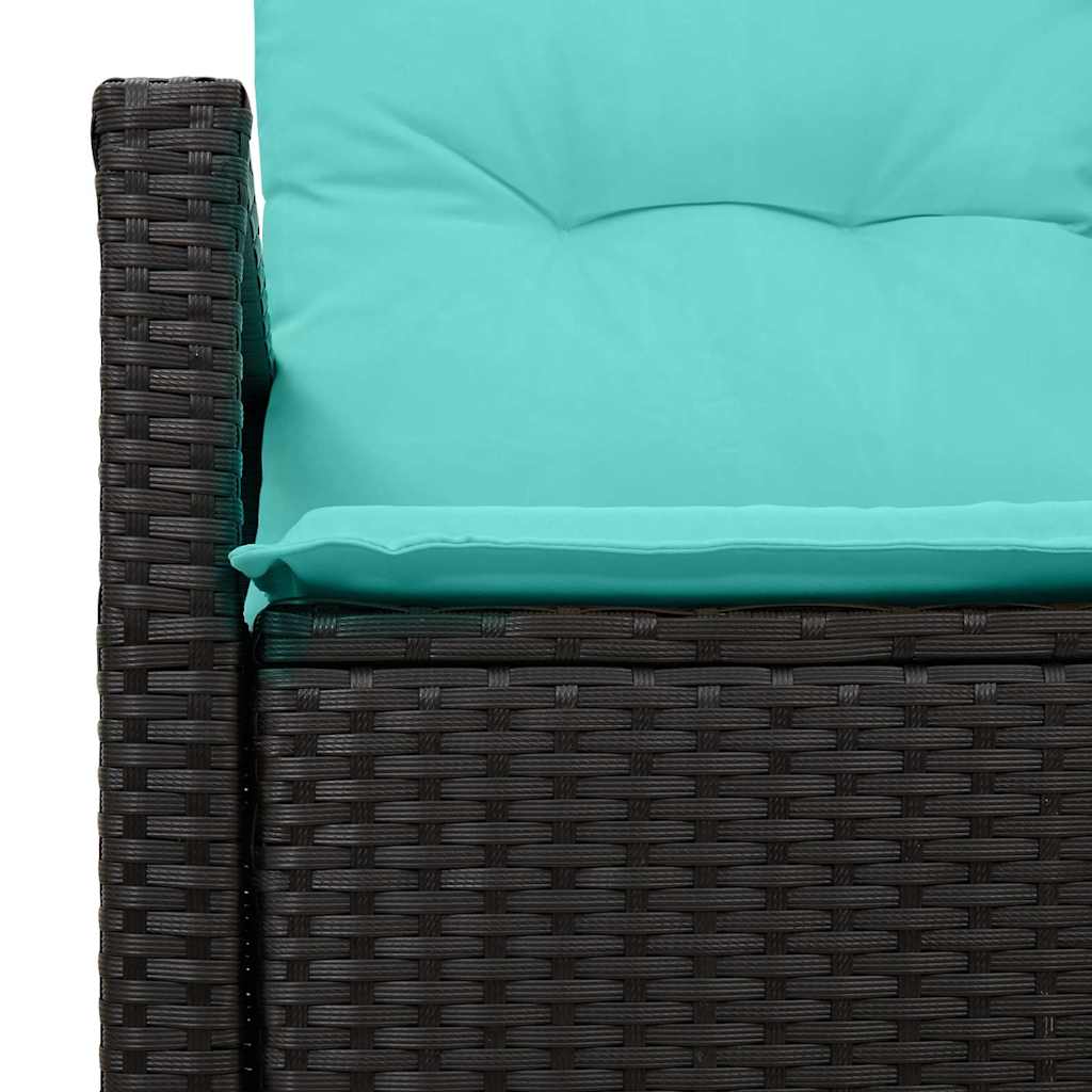 Divano da giardino con cuscino 120 x 62 x 69 cm. polyrattan | homemem39