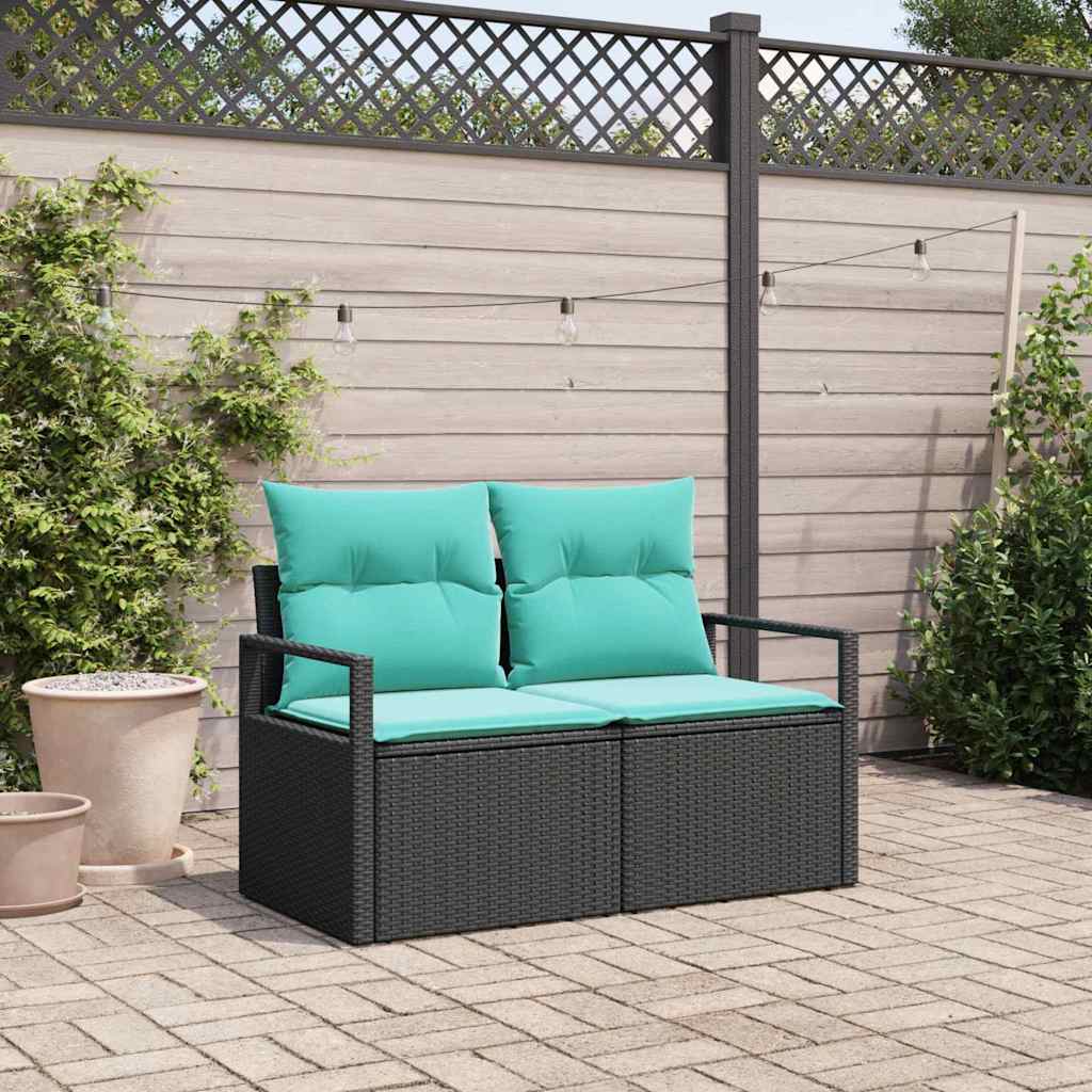 Divano da giardino con cuscino 120 x 62 x 69 cm. polyrattan | homemem39