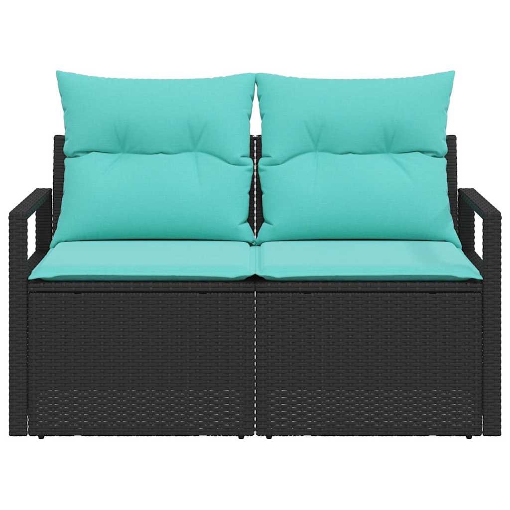 Divano da giardino con cuscino 120 x 62 x 69 cm. polyrattan | homemem39
