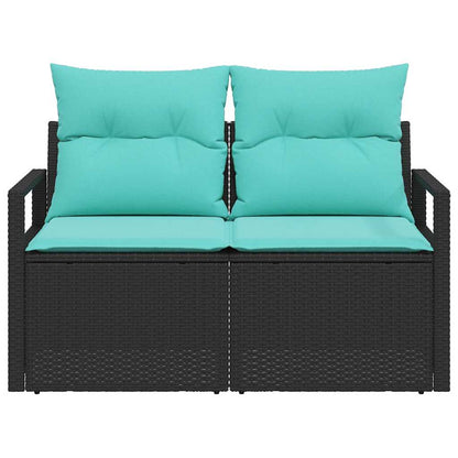 Divano da giardino con cuscino 120 x 62 x 69 cm. polyrattan | homemem39