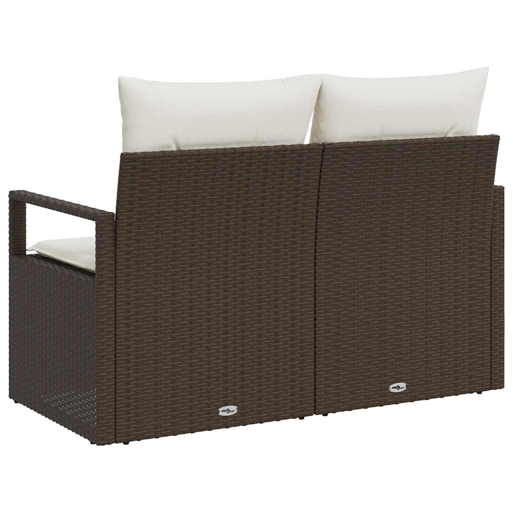 Divano da giardino con cuscino 120 x 62 x 69 cm. polyrattan | homemem39