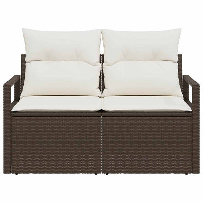 Divano da giardino con cuscino 120 x 62 x 69 cm. polyrattan | homemem39