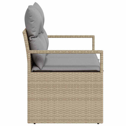 Divano da giardino con cuscino 120 x 62 x 69 cm. polyrattan