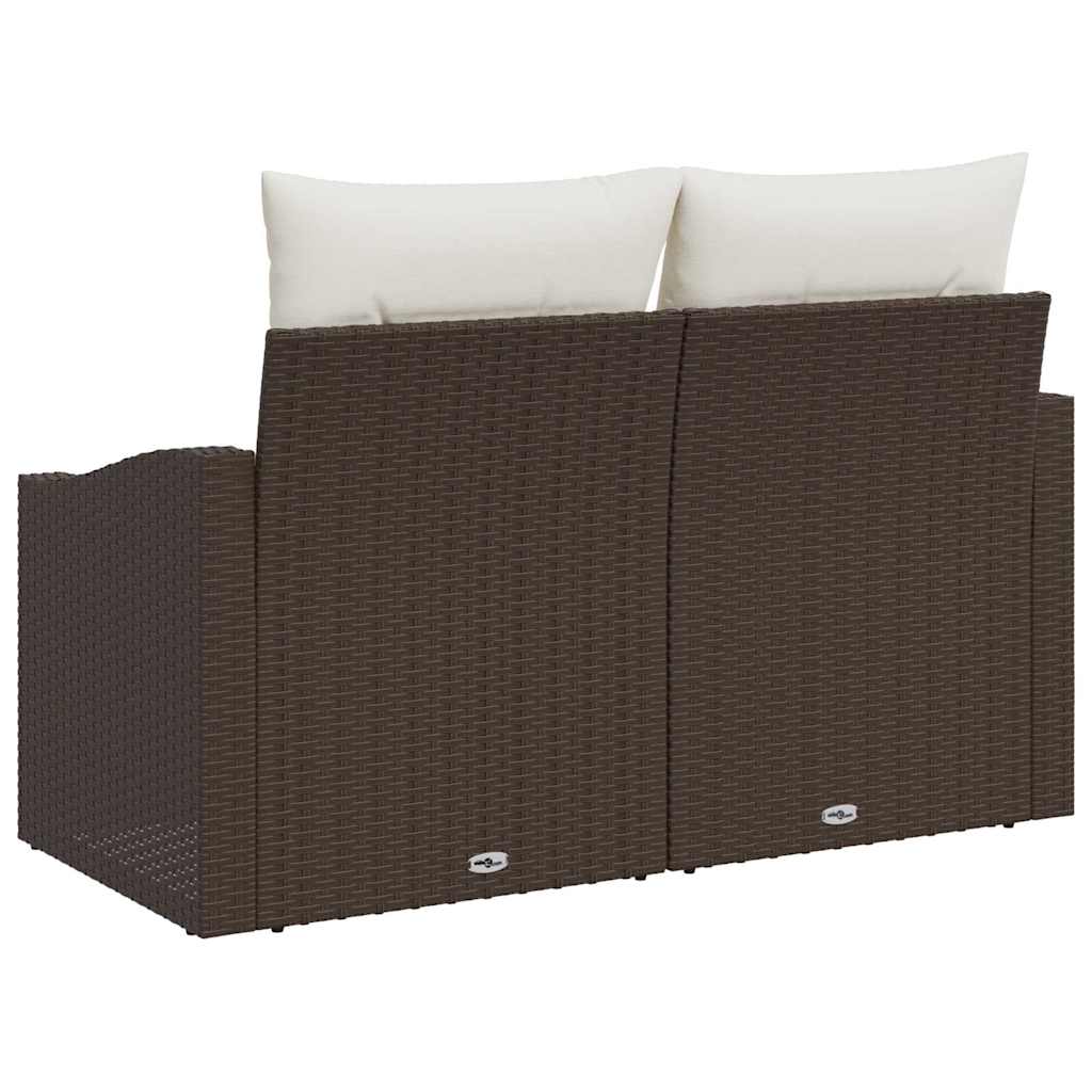 Divano da giardino con cuscino 123 x 62 x 69 cm polyrattan