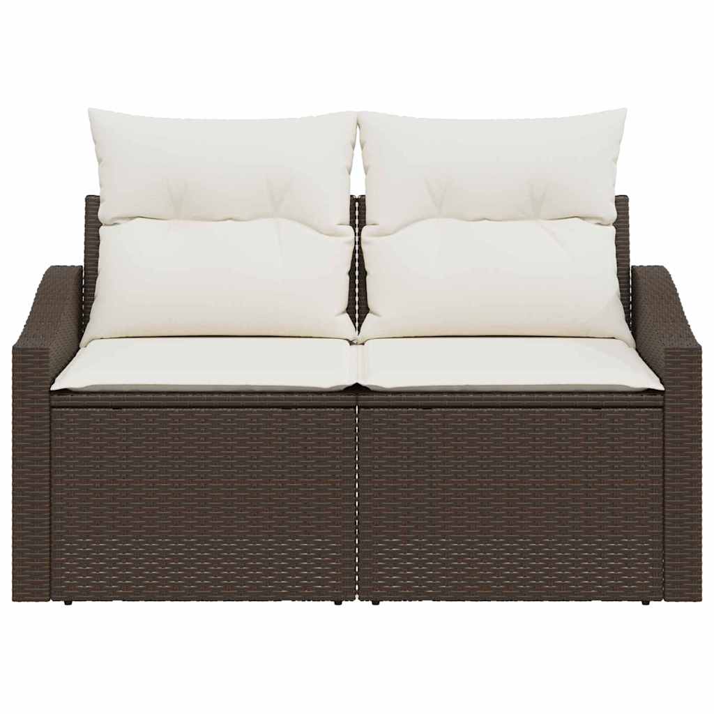 Divano da giardino con cuscino 123 x 62 x 69 cm polyrattan