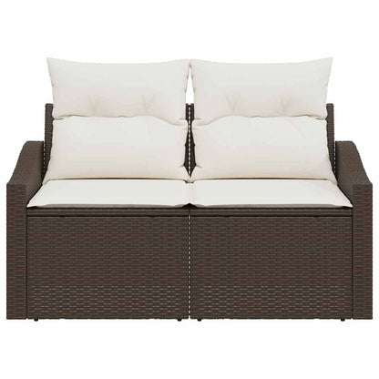 Divano da giardino con cuscino 123 x 62 x 69 cm polyrattan