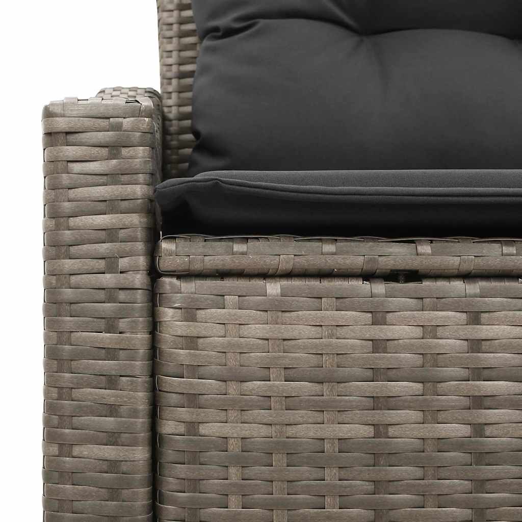 Divano da giardino con cuscino 123 x 62 x 69 cm polyrattan | homemem39