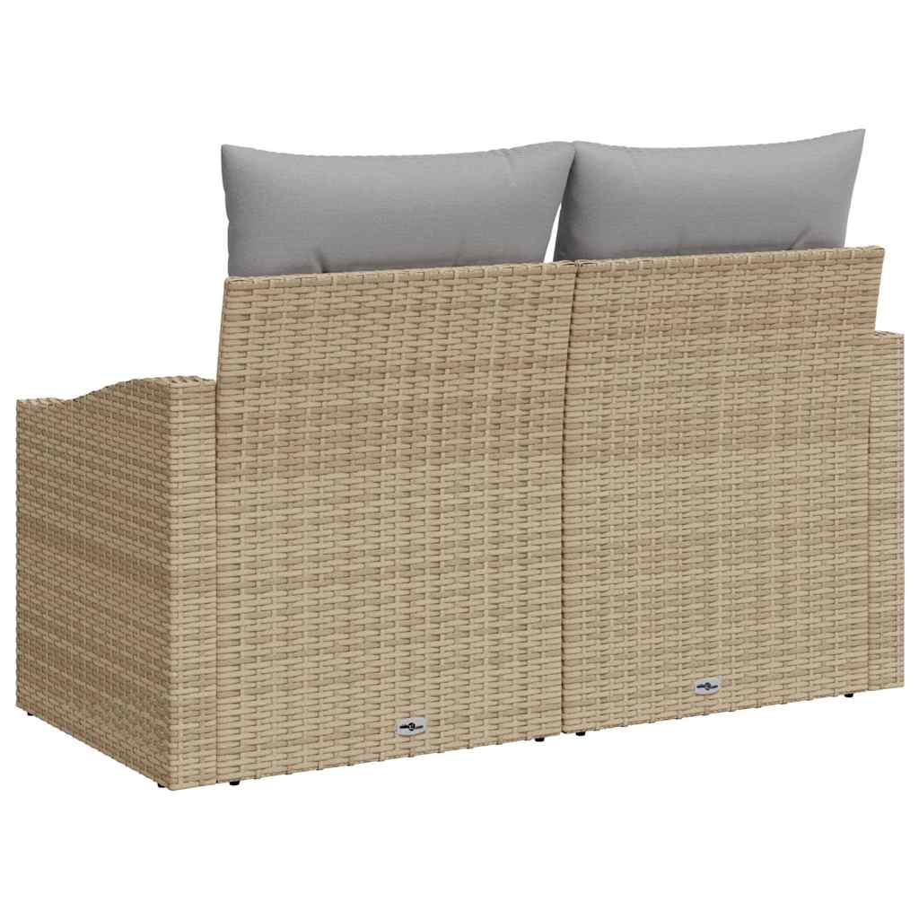 Divano da giardino con cuscino 123 x 62 x 69 cm polyrattan | homemem39