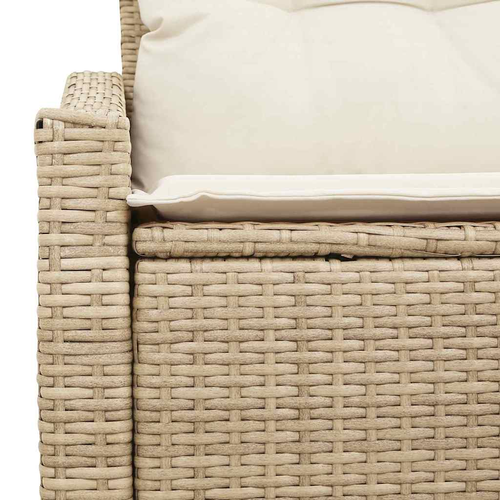 Divano da giardino con cuscino 123 x 62 x 69 cm polyrattan | homemem39