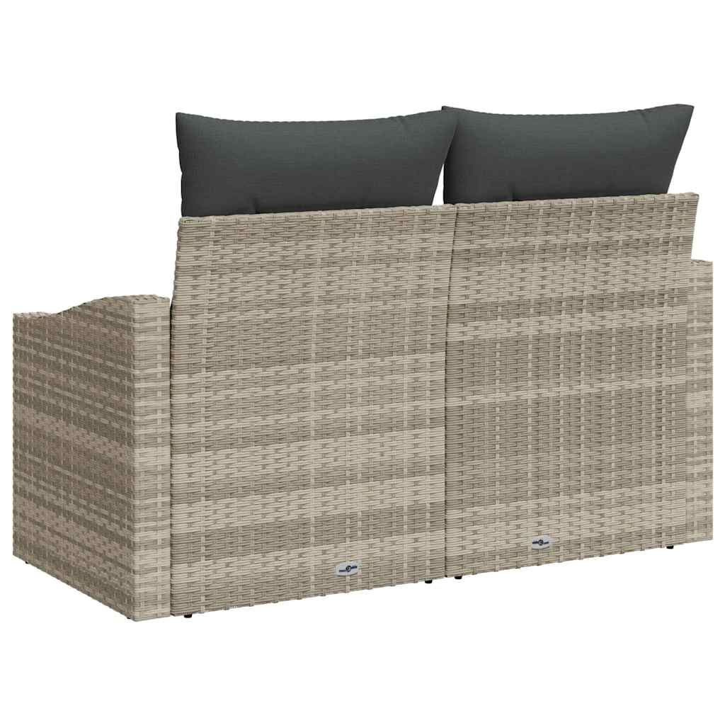 Divano da giardino con cuscino 123 x 62 x 69 cm polyrattan | homemem39