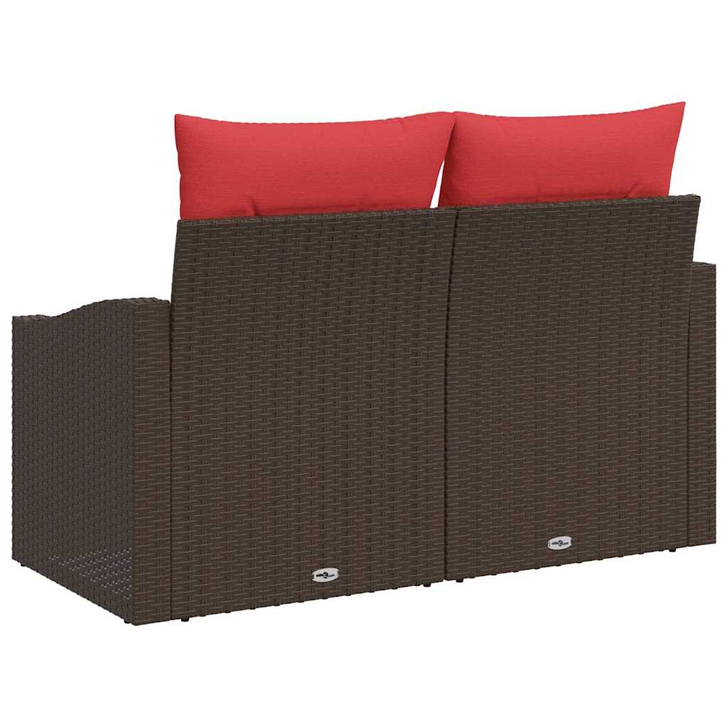 Divano da giardino Marrone 123 x 62 x 69cm polyrattan | homemem39