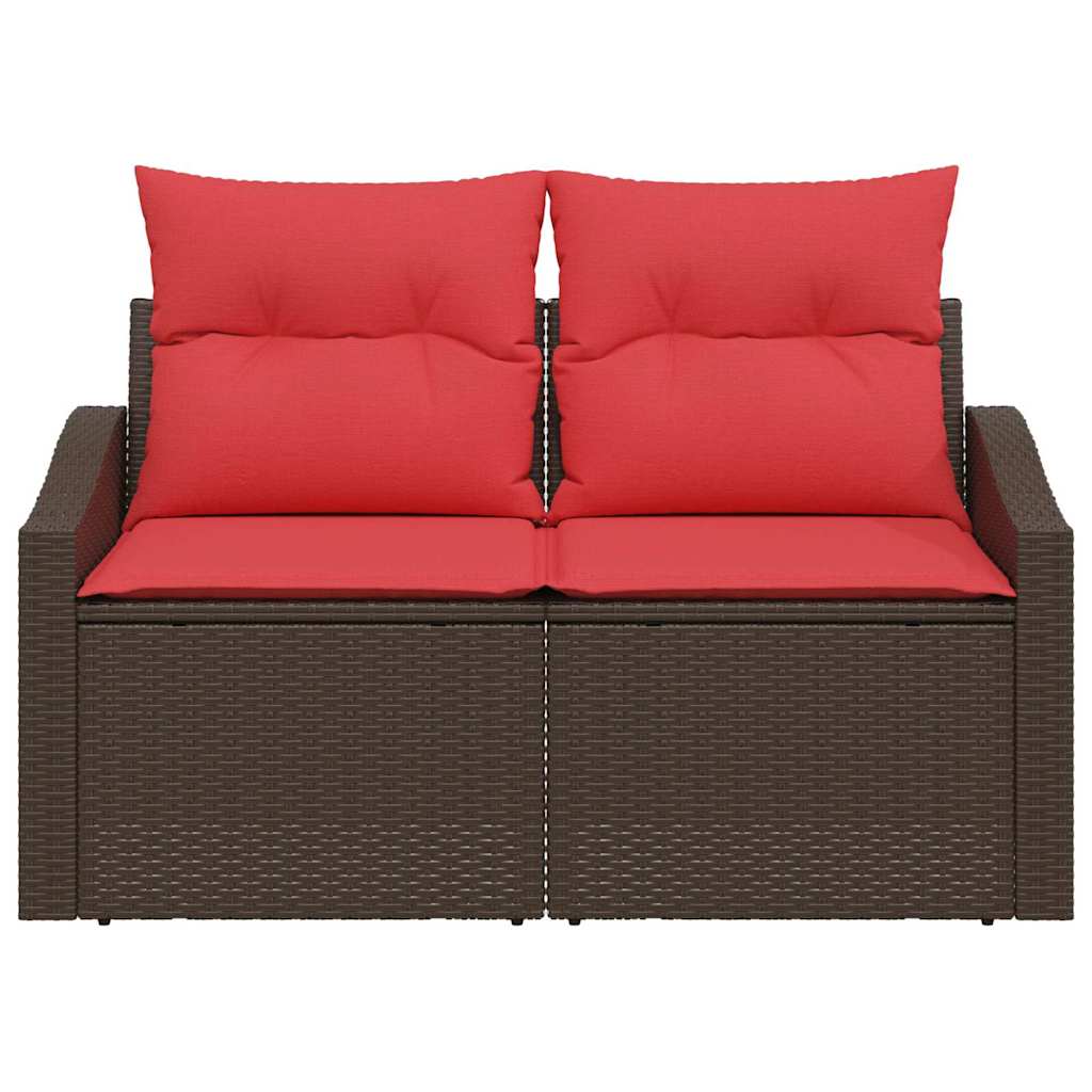 Divano da giardino Marrone 123 x 62 x 69cm polyrattan | homemem39