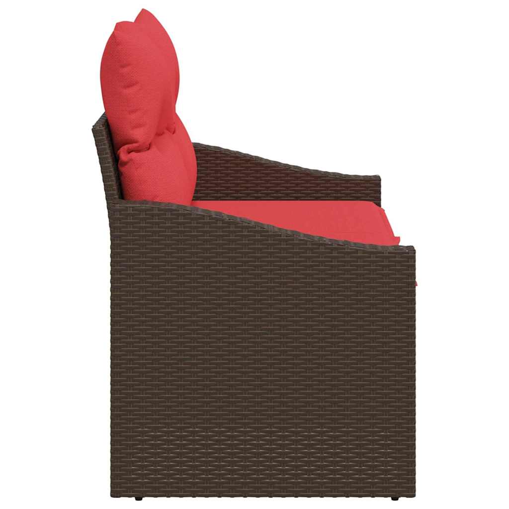 Divano da giardino Marrone 123 x 62 x 69cm polyrattan | homemem39