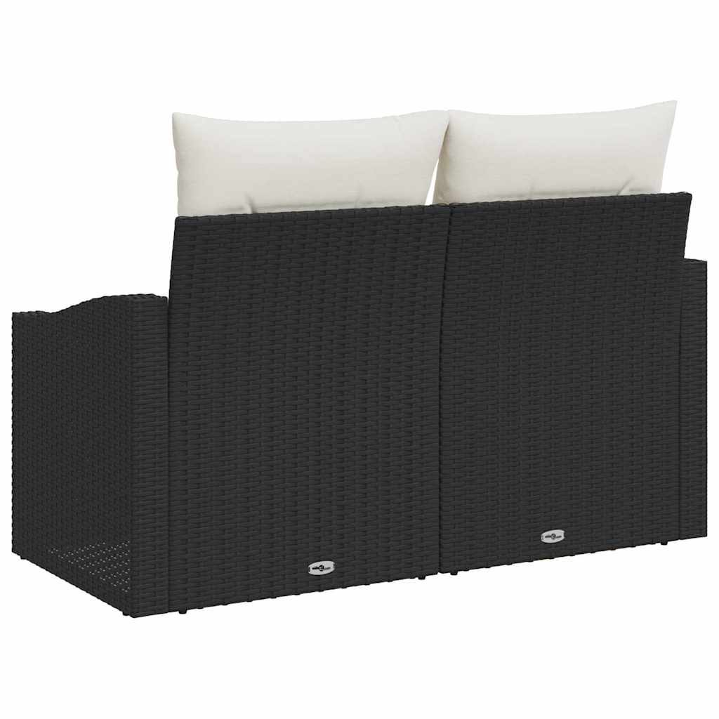 Divano da giardino con cuscino 123 x 62 x 69 cm polyrattan | homemem39