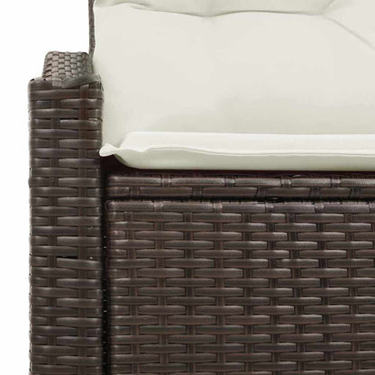 Divano da giardino con cuscino 123 x 62 x 69 cm polyrattan | homemem39