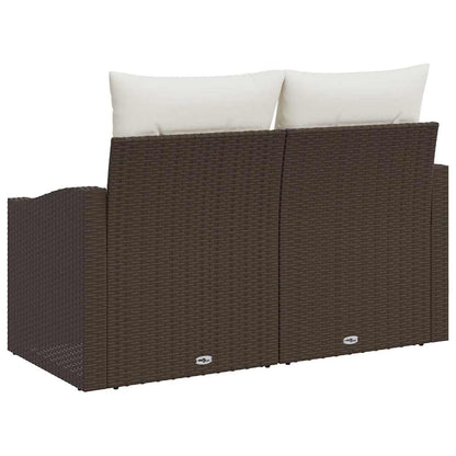 Divano da giardino con cuscino 123 x 62 x 69 cm polyrattan | homemem39