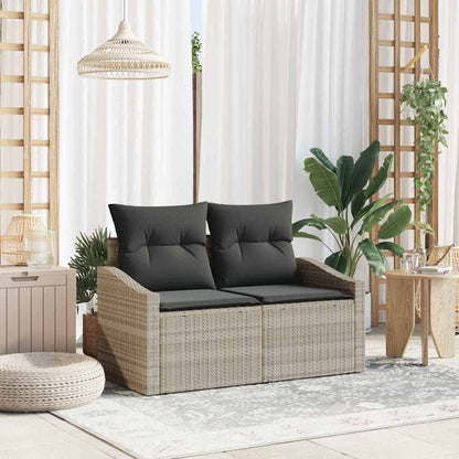 Divano da giardino con cuscino 123 x 62 x 69 cm polyrattan | homemem39