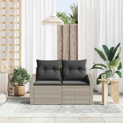 Divano da giardino con cuscino 123 x 62 x 69 cm polyrattan | homemem39