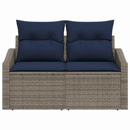 Divano da giardino Grigio 123 x 62 x 69cm polyrattan | homemem39