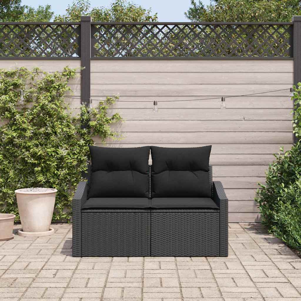Divano da giardino con cuscino 123 x 62 x 69 cm polyrattan | homemem39