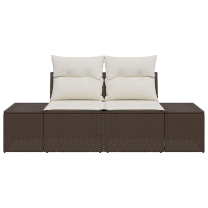 Divano da giardino Marrone 184 x 62 x 69 cm polyrattan | homemem39