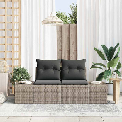 Divano da giardino Grigio 184 x 62 x 69 cm polyrattan | homemem39