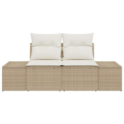 Divano da giardino Beige 184 x 62 x 69 cm polyrattan | homemem39