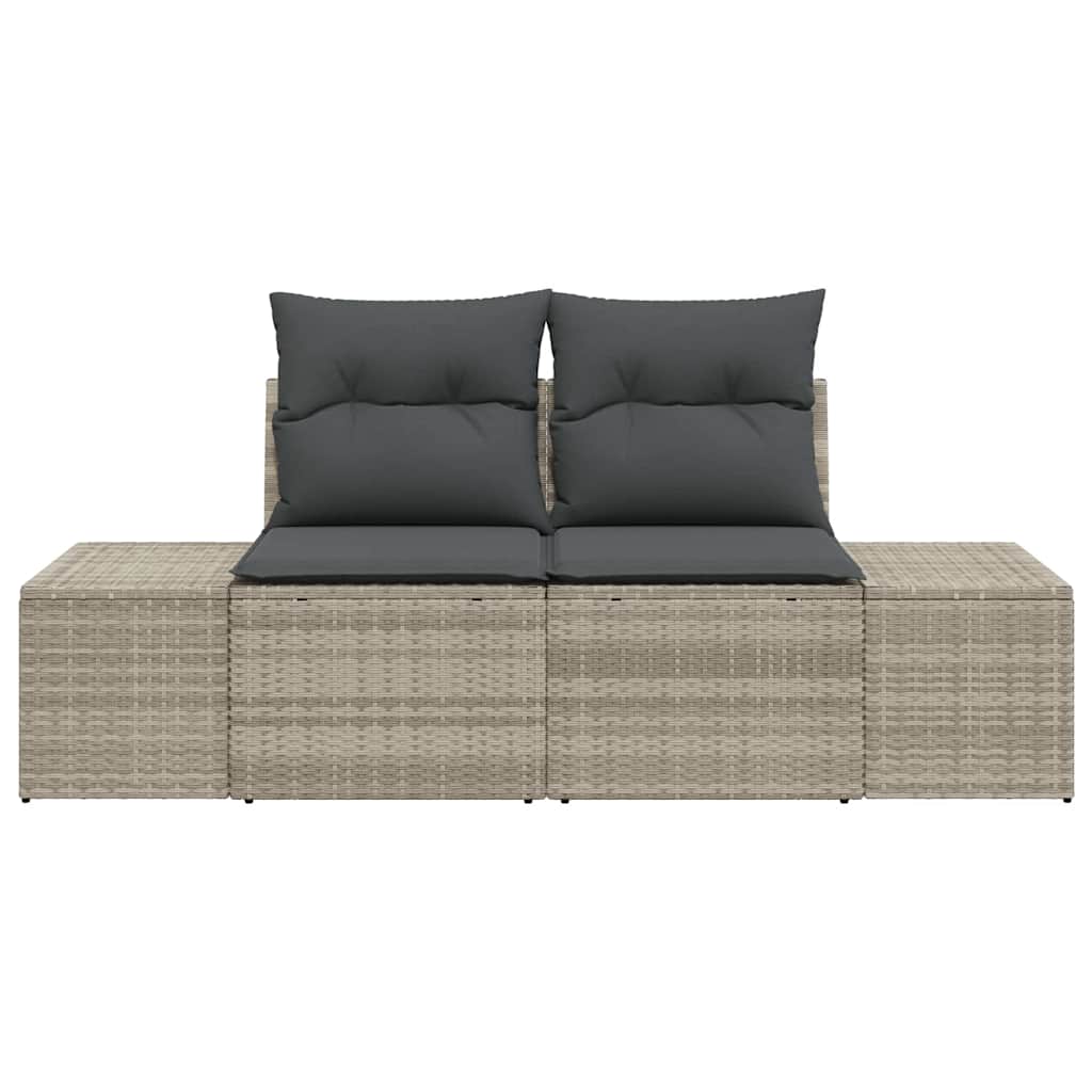 Divano da giardino Grigio 184 x 62 x 69 cm polyrattan | homemem39