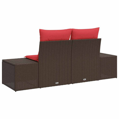 Divano da giardino con cuscino 184 x 62 x 69 cm polyrattan | homemem39