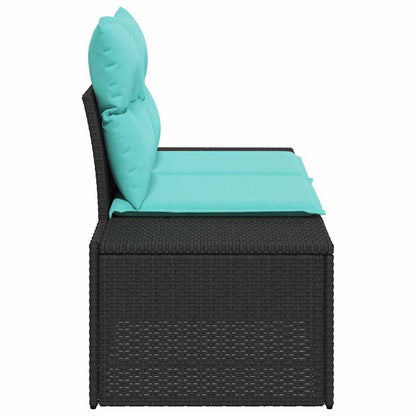 Divano da giardino con cuscino 184 x 62 x 69 cm polyrattan | homemem39