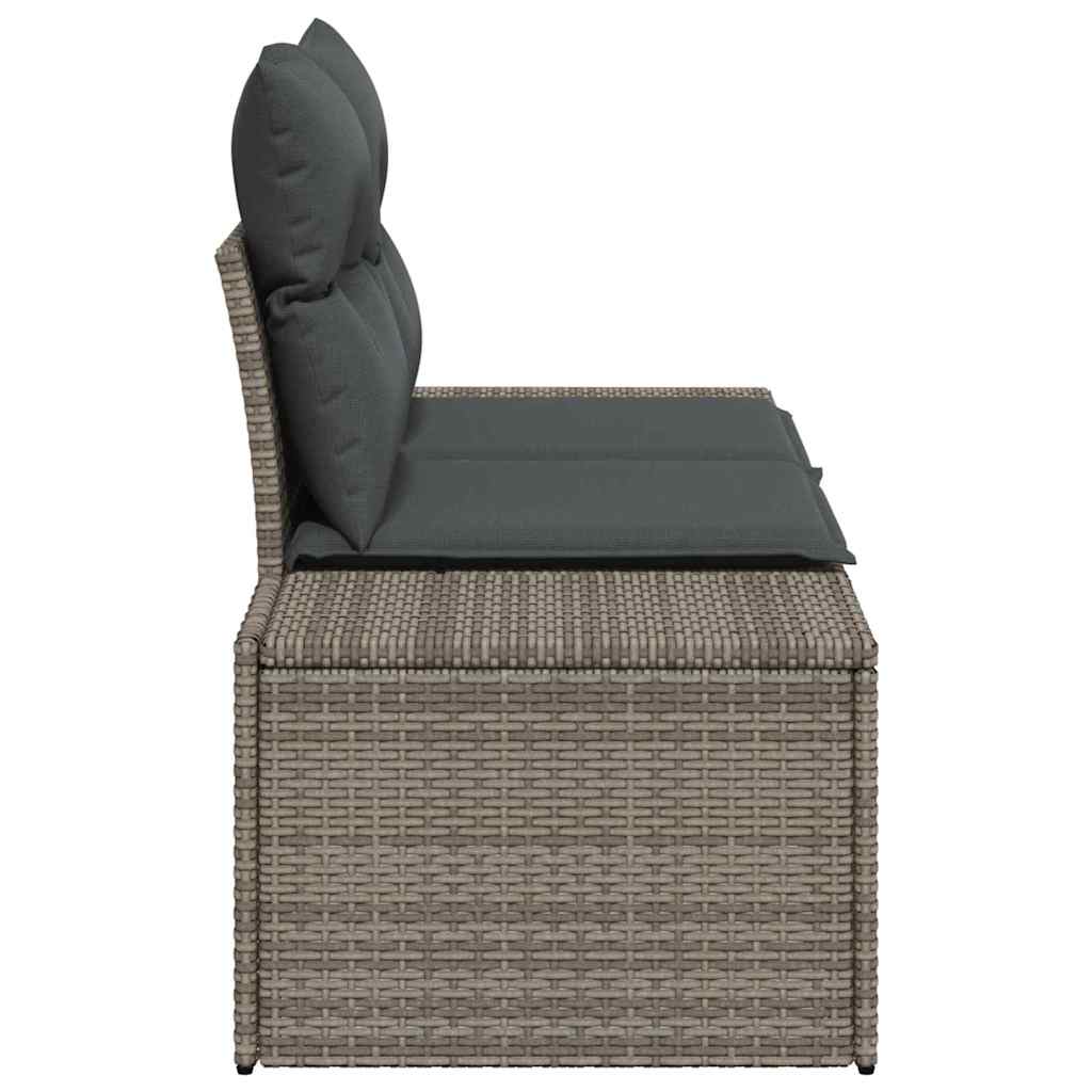 Divano da giardino Grigio 184 x 62 x 69 cm polyrattan | homemem39