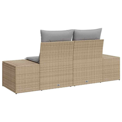 Divano da giardino Beige 184 x 62 x 69 cm polyrattan | homemem39
