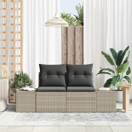 Divano da giardino Grigio 184 x 62 x 69 cm polyrattan