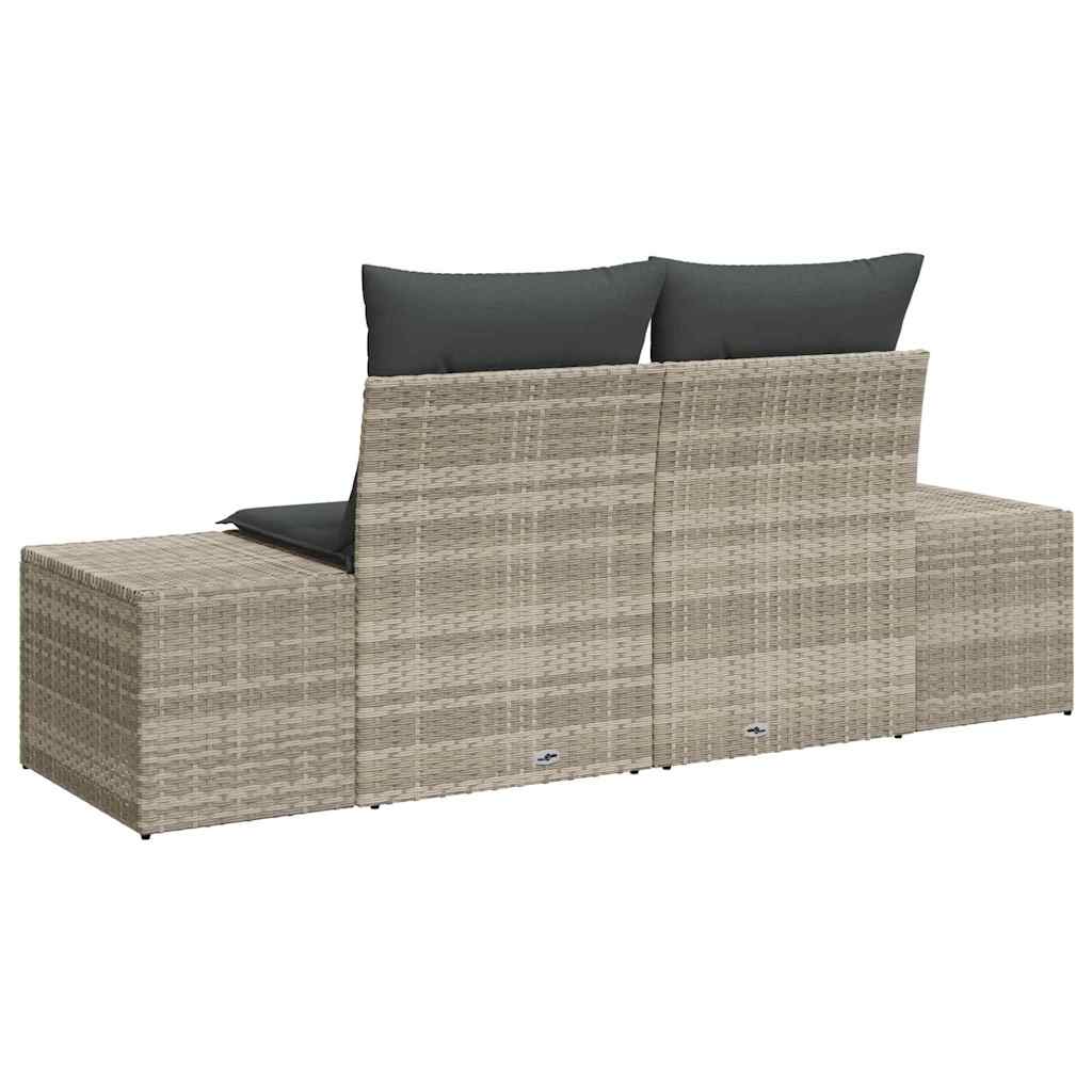 Divano da giardino Grigio 184 x 62 x 69 cm polyrattan | homemem39