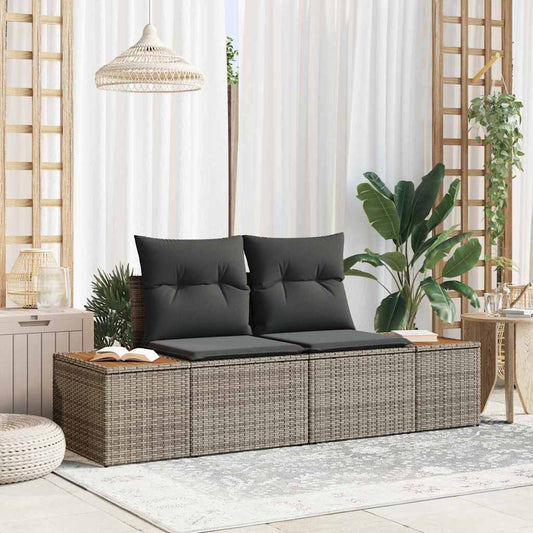 Divano da giardino Grigio 184 x 62 x 85cm polyrattan