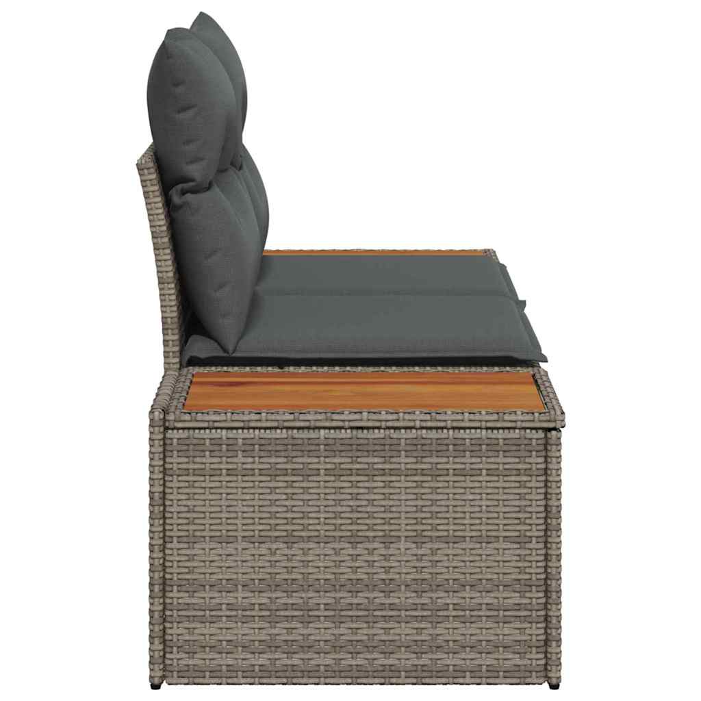 Divano da giardino Grigio 184 x 62 x 85cm polyrattan | homemem39