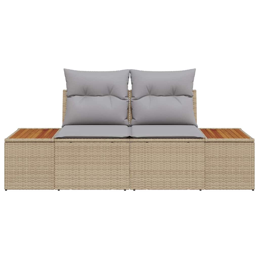 Divano da giardino Beige 184 x 62 x 85cm polyrattan | homemem39