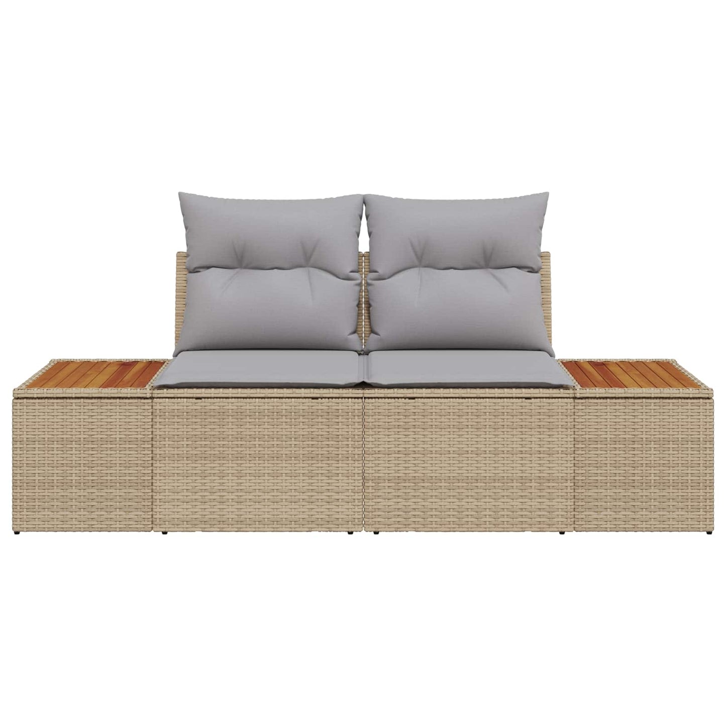 Divano da giardino Beige 184 x 62 x 85cm polyrattan | homemem39