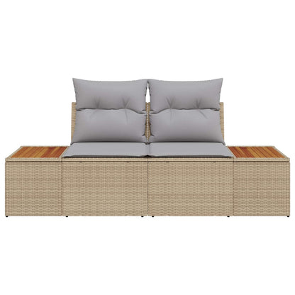 Divano da giardino Beige 184 x 62 x 85cm polyrattan | homemem39