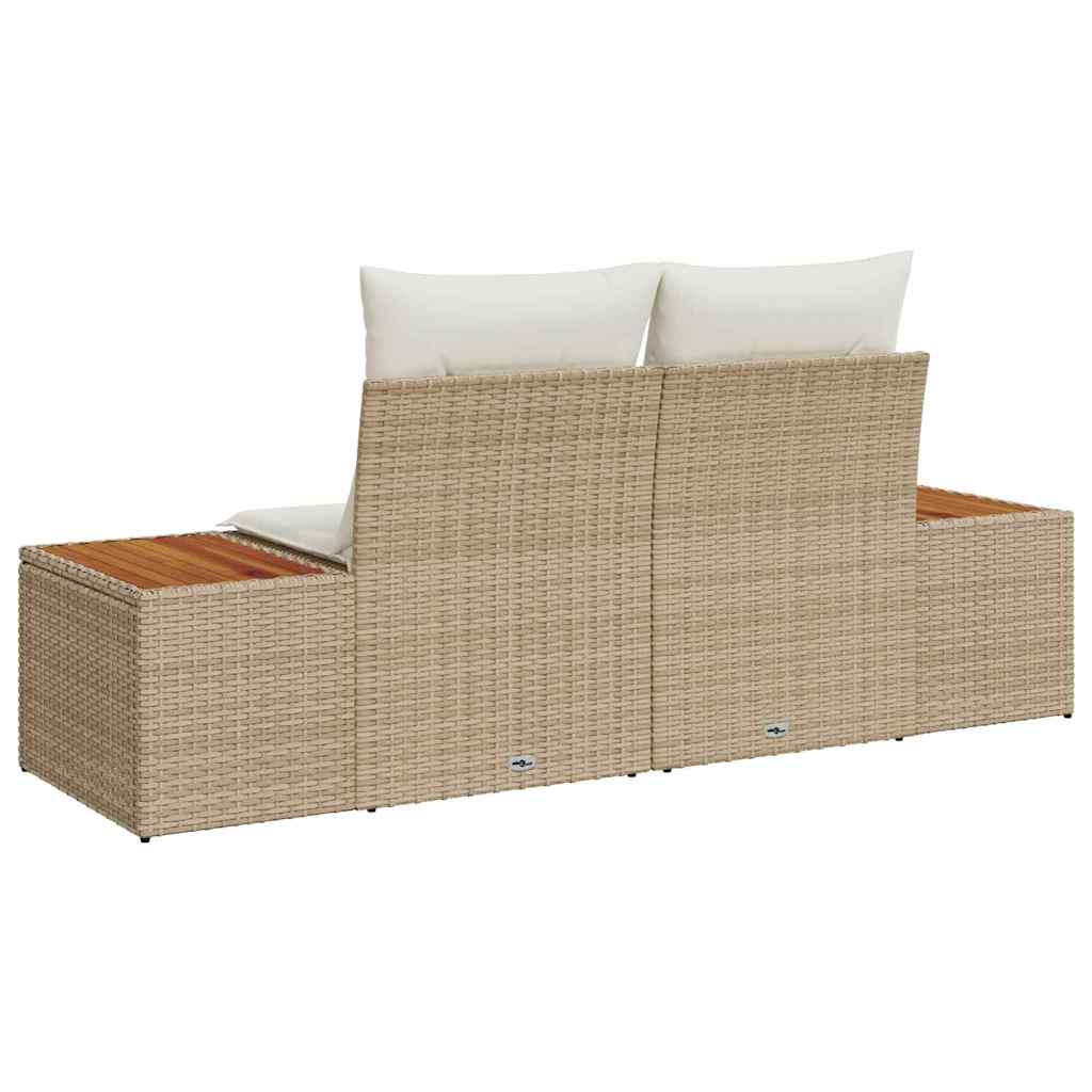 Divano da giardino Beige 184 x 62 x 85cm polyrattan | homemem39