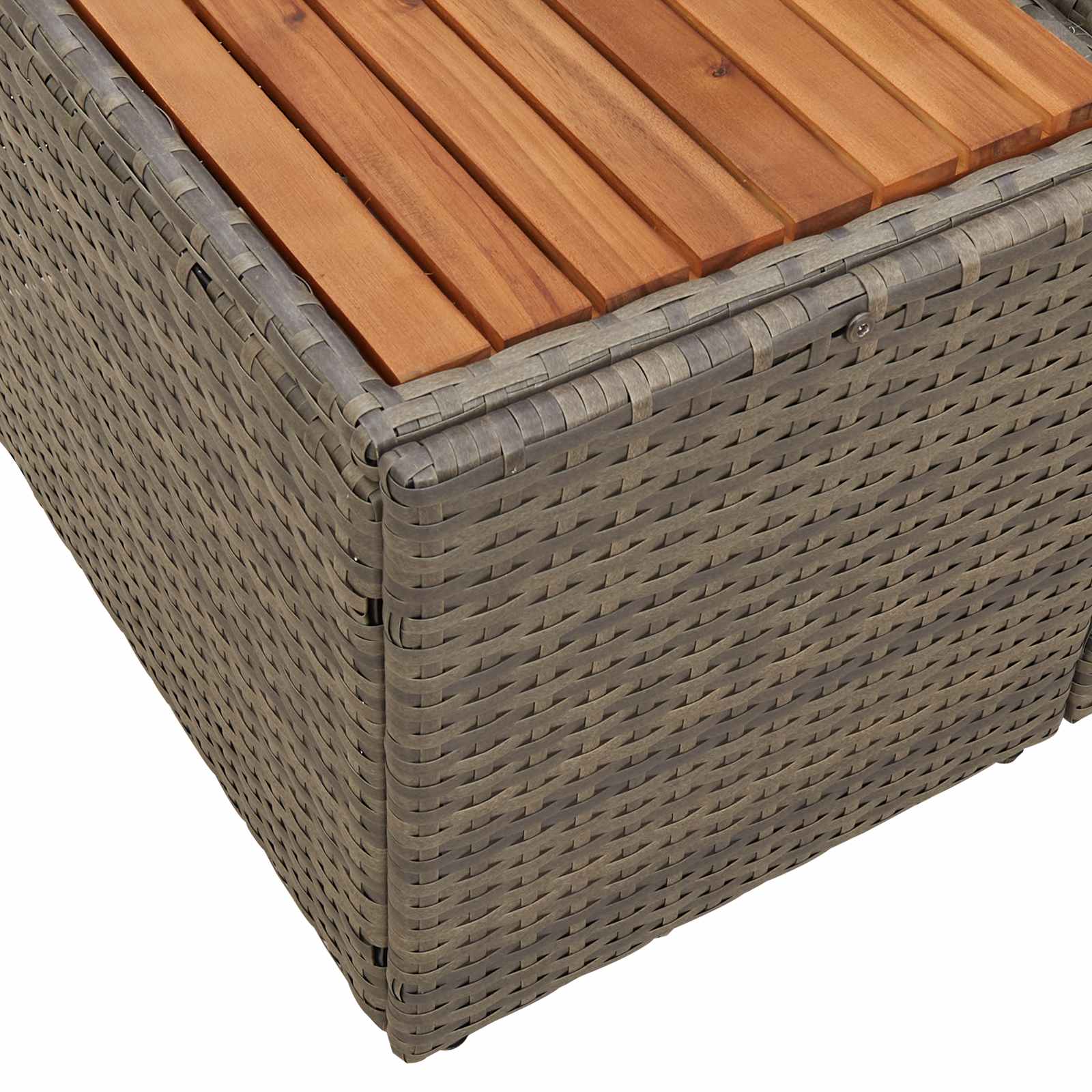 Divano da giardino Grigio 184 x 62 x 85cm polyrattan | homemem39