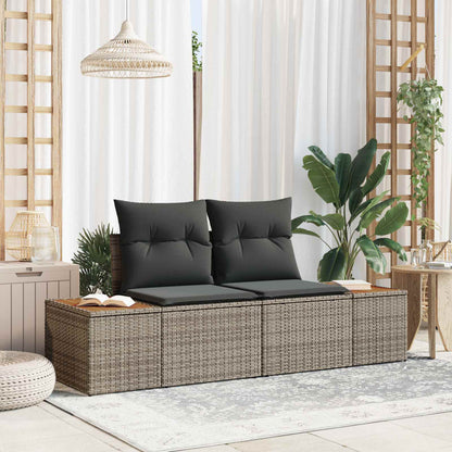 Divano da giardino Grigio 184 x 62 x 85cm polyrattan | homemem39