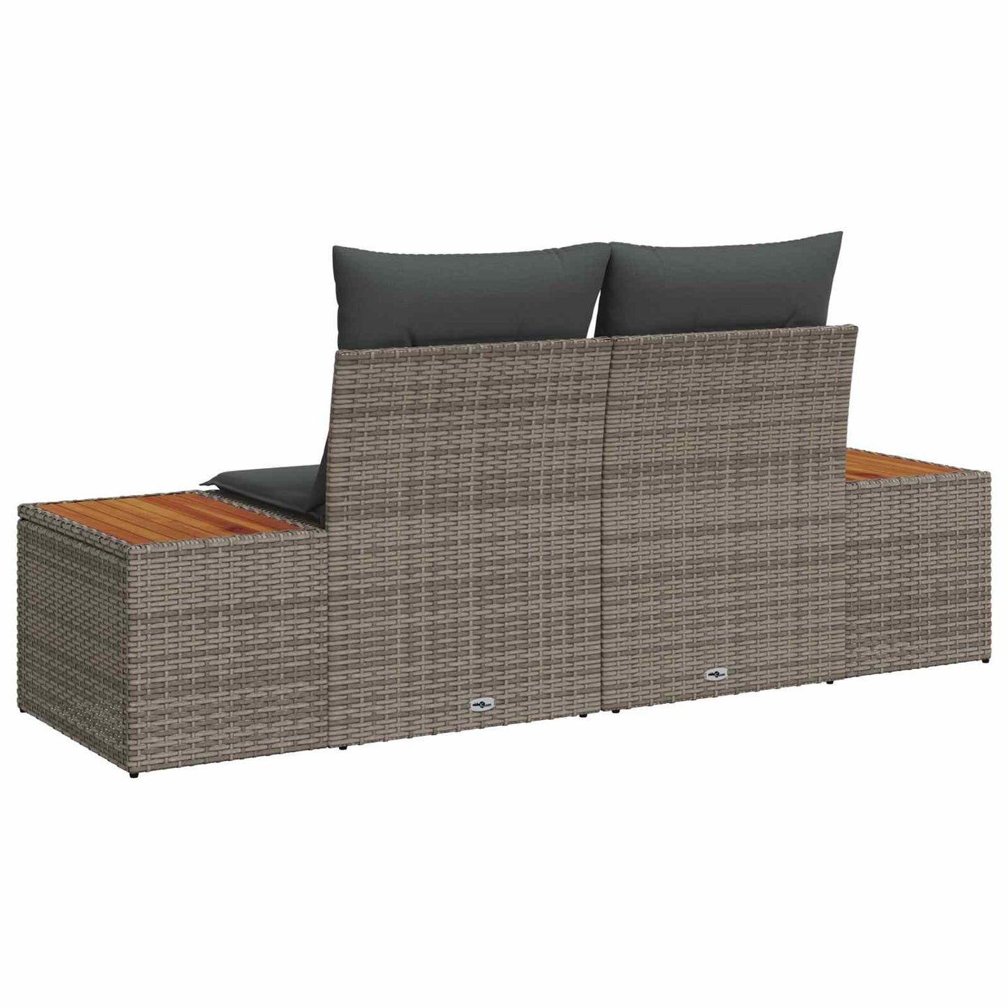 Divano da giardino Grigio 184 x 62 x 85cm polyrattan | homemem39