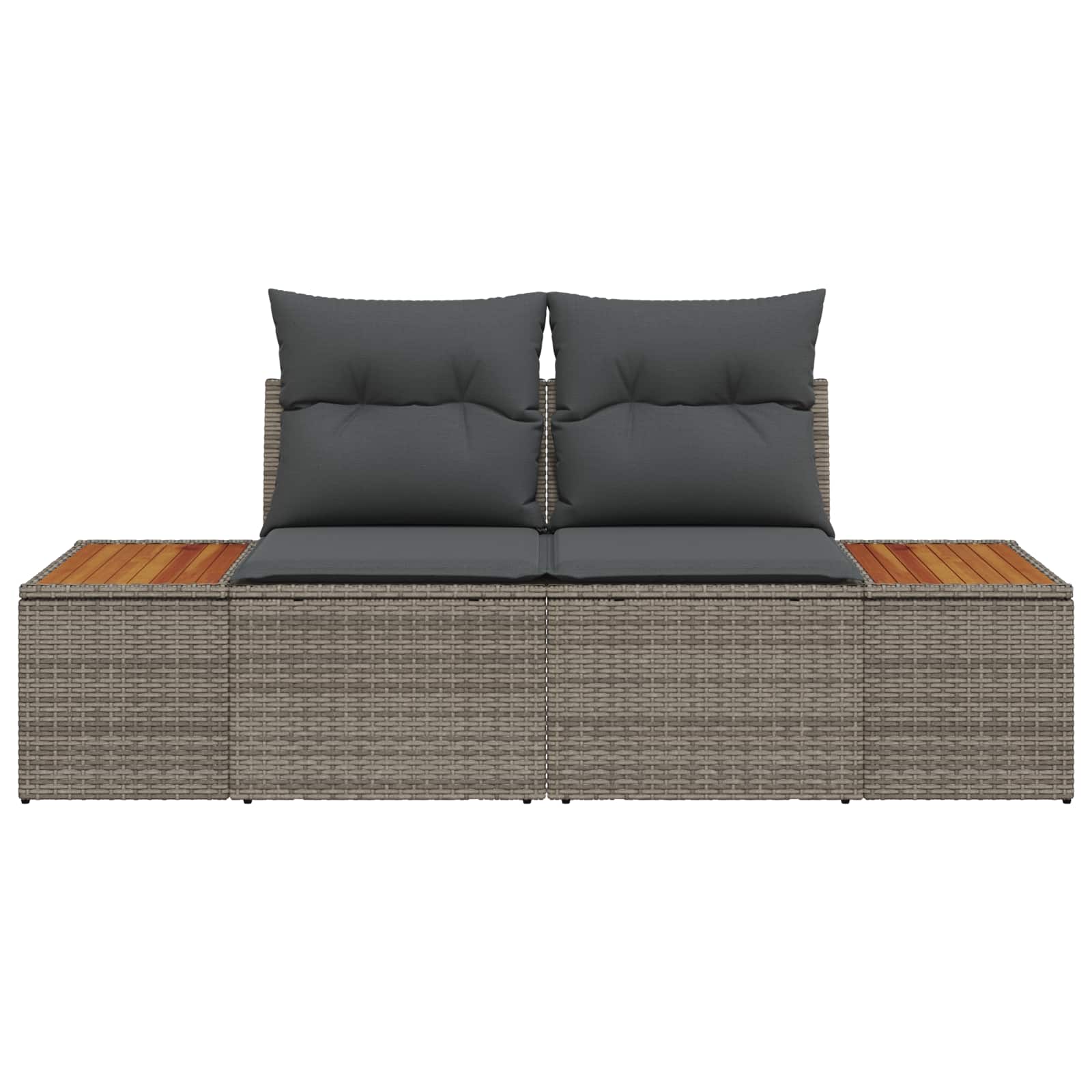Divano da giardino Grigio 184 x 62 x 85cm polyrattan | homemem39