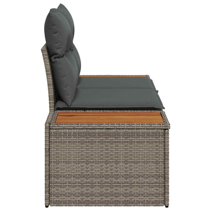 Divano da giardino Grigio 184 x 62 x 85cm polyrattan | homemem39